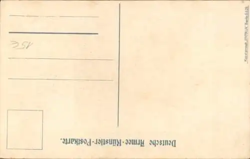 Künstler Litho Hoffmann, A., Husar, deutscher Soldat, Kavallerie, Pferd, Lanze, Kaiserreich