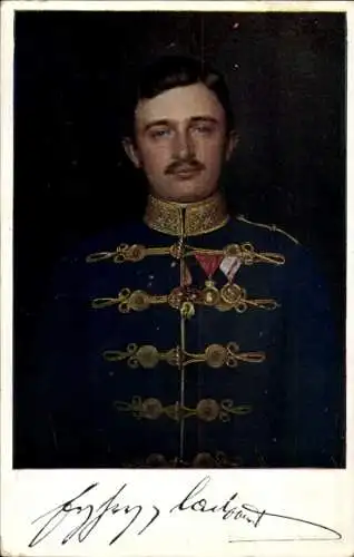 Ak Kaiser Karl I. von Österreich Ungarn, Portrait