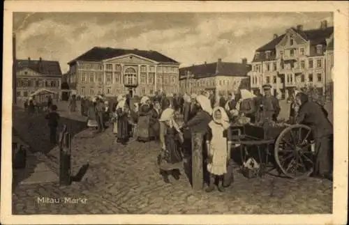 Ak Jelgava Mitau Lettland, Markt