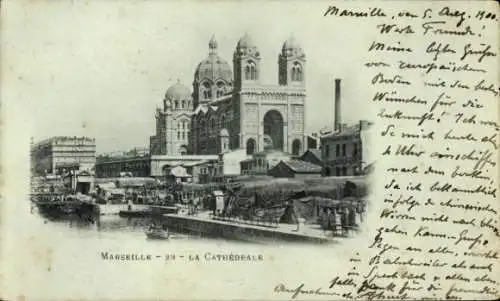 Ak Marseille Bouches du Rhône, Kathedrale