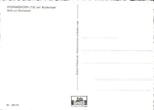 Ak Romanshorn Kanton Thurgau, Blick zur Säntiskette