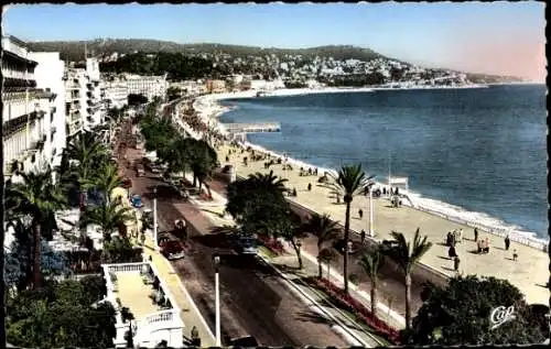 Ak Nice Nizza Alpes Maritimes, La Promenade des Anglais, Baie des Anges