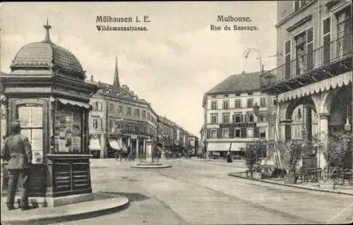Ak Mulhouse Mülhausen Elsass Haut Rhin, Wildemannstraße