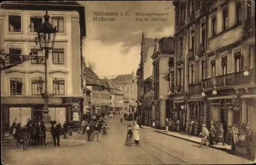 Ak Mulhouse Mülhausen Elsass Haut Rhin, rue du Sauvage