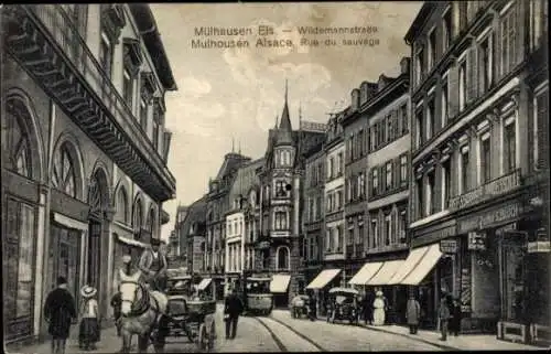 Ak Mulhouse Mülhausen Elsass Haut Rhin, rue du Sauvage