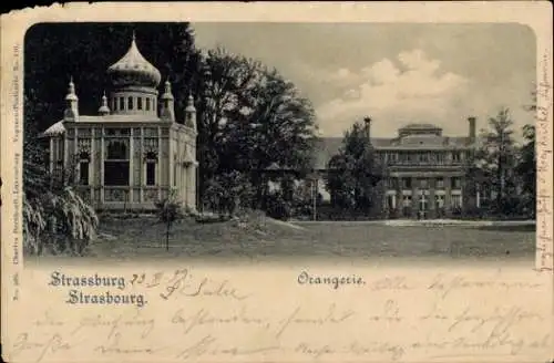 Ak Strasbourg Straßburg Elsass Bas Rhin, Orangerie