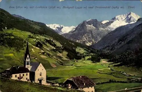 Ak Rein Südtirol, Lenkstein, Hochgall, Tristennöckl, Kirche