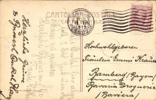 Litho Venezia Venedig Veneto, Il molo, Gondel