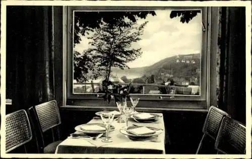 Ak Vallendar am Rhein, Bergrestaurant Humboldthöhe, Innenansicht