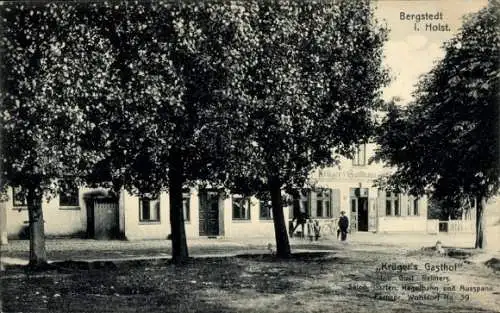 Ak Hamburg Wandsbek Bergstedt, Krügers Gasthof, Inh. Gust. Reimers