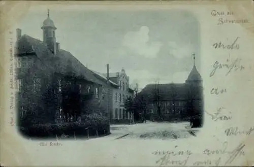 Mondschein Ak Schwarzenbek in Lauenburg, alte Kirche bei Nacht