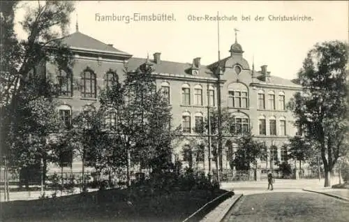 Ak Hamburg Eimsbüttel, Ober-Realschule bei der Christuskirche