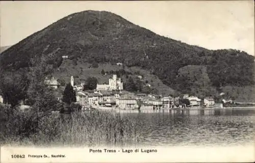 Ak Ponte Tresa Kt Tessin Schweiz, Lago di Lugano