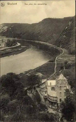 Ak Waulsort Hastière Wallonien Namur, Vue prise des cascatelles