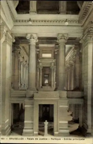 Ak Bruxelles Brüssel, Palais de Justice, Portique, Entree principale