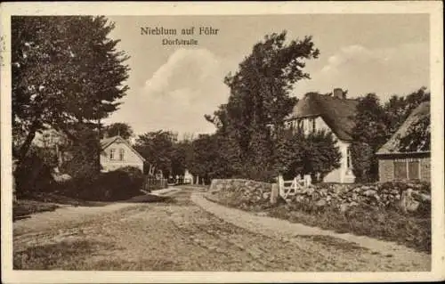 Ak Nieblum auf der Insel Föhr Nordfriesland, Dorfstraße