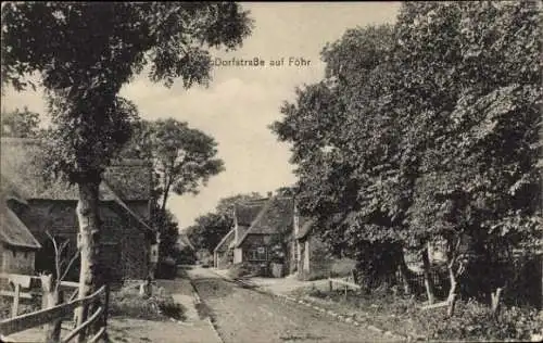 Ak Insel Föhr Nordfriesland, Dorfstraße