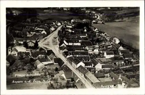 Ak Asparn an der Zaya in Niederösterreich, Fliegeraufnahme