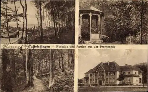 Ak Geistingen Hennef an der Sieg, Kurhaus, Promenade, Teilansichten