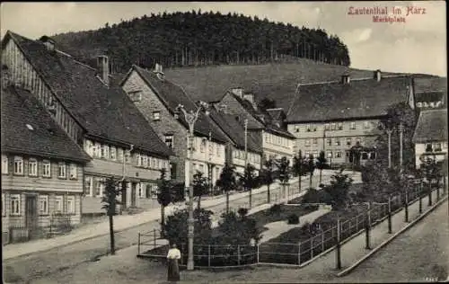 Ak Lautenthal Langelsheim im Oberharz, Marktplatz