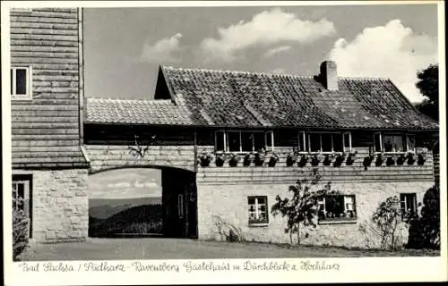 Ak Wieda Walkenried im Harz, Ravensberg, Gästehaus, Durchblick zum Hochharz