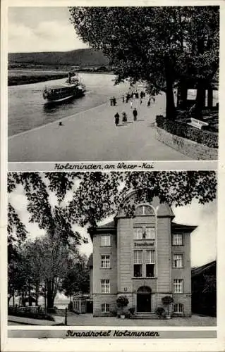 Ak Holzminden an der Weser, Strandhotel