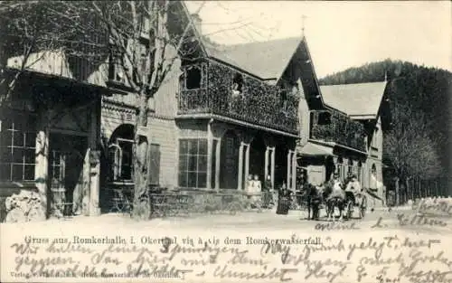 Ak Goslar am Harz, Romkerhalle, Kutsche