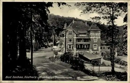 Ak Bad Sachsa in Niedersachsen, Kronbergs Sanatorium