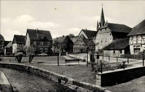 Ak Bodenfelde an der Weser, Reiherbachplatz