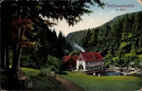 Ak Braunlage im Oberharz, Wolfsbachmühle