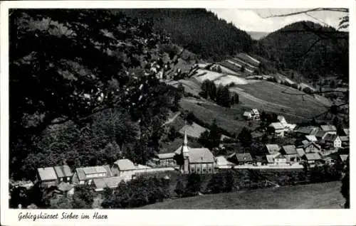 Ak Sieber Herzberg Harz, Gesamtansicht der Stadt, Kirche