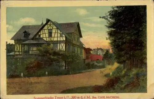 Ak Tenne Reichenbach Waldems im Taunus, Tenne, Fachwerkhaus