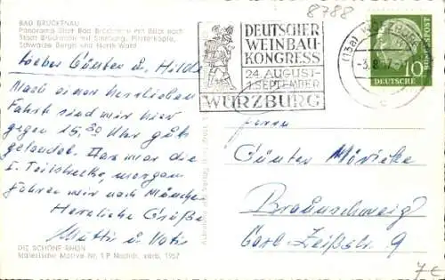 Ak Bad Brückenau im Sinntal Unterfranken, Sinnberg, Pilsterköpfe, schwarze Berge, Horth Wald
