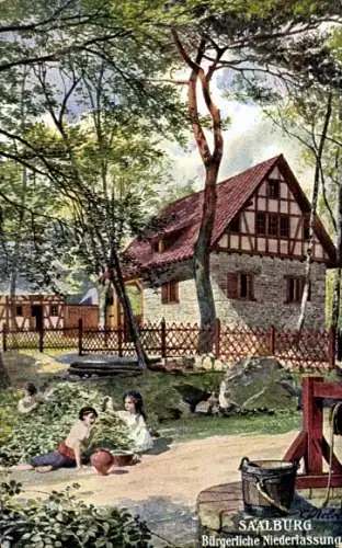 Künstler Ak Nebel, N., Bad Homburg vor der Höhe Hessen, Saalburg, Bürgerliche Niederlassung