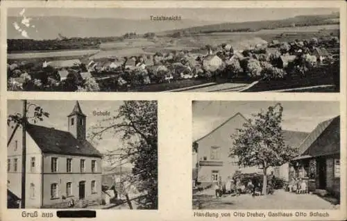 Ak Mackenrodt im Hunsrück, Schule, Gasthaus Otto Schuch, Handlung Otto Dreher