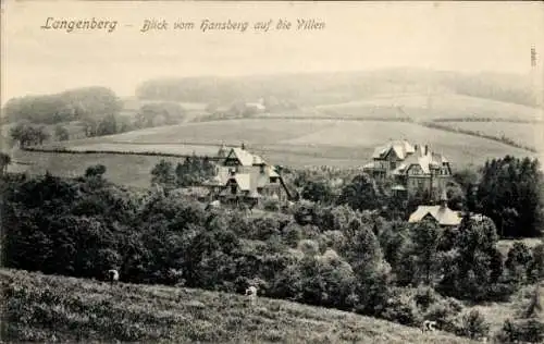 Ak Langenberg Velbert im Rheinland, Villen, Blick vom Hansberg