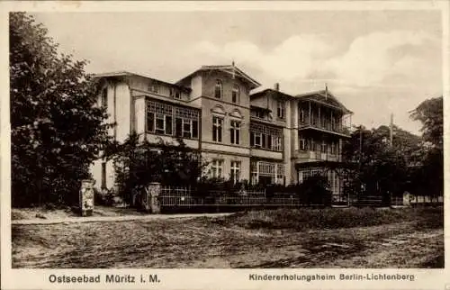 Ak Ostseebad Graal Müritz, Kindererholungsheim Berlin-Lichtenberg