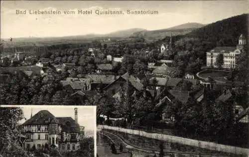 Ak Bad Liebenstein im Thüringer Wald, Blick vom Hotel Quisisana, Sanatorium