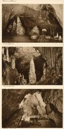Set  12 Bilder Grüne Iserlohn im Märkischen Kreis, Dechenhöhle, Leporello