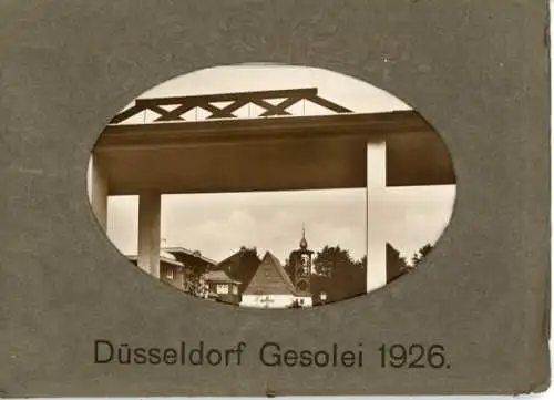 10 Ak Düsseldorf am Rhein, Große Ausstellung GeSoLei 1926, im passenden Heft, diverse Ansichten