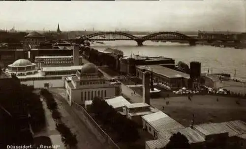 10 Ak Düsseldorf am Rhein, Große Ausstellung GeSoLei 1926, im passenden Heft, diverse Ansichten