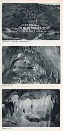 Set  12 Bilder Grüne Iserlohn im Märkischen Kreis, Dechenhöhle, Leporello