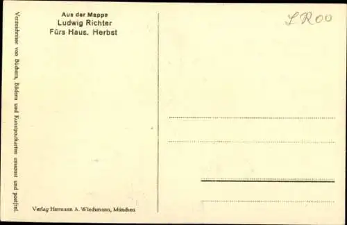 Künstler Ak Richter, Ludwig, Fürs Haus, Herbst, Bürgerstunde, Allegorie