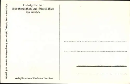 Künstler Ak Richter, Ludwig, Das Lob des Weibes