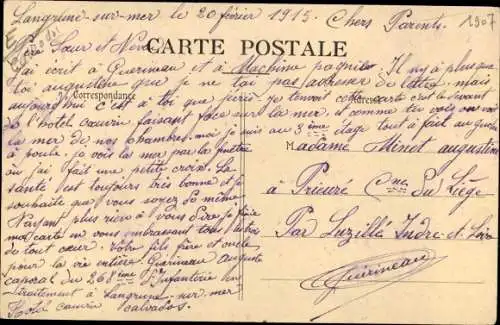 Ak Langrune sur Mer Calvados, Hotel Cauvin