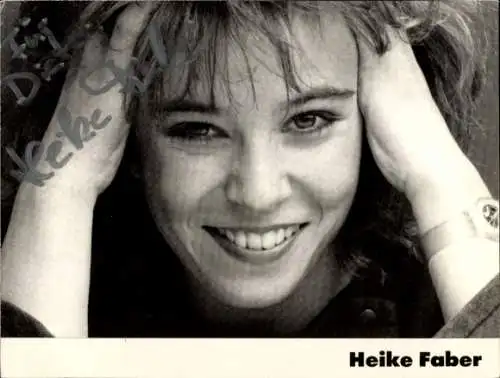 Ak Schauspielerin Heike Faber, Portrait, Autogramm
