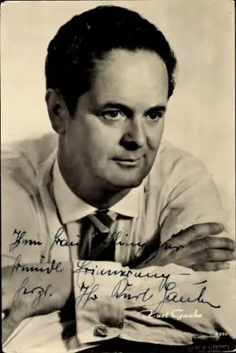 Ak Schauspieler Kurt Gaube, Portrait, Autogramm