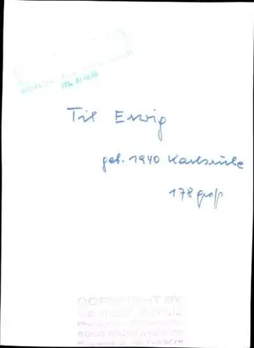 Ak Schauspieler Til Erwig, Portrait, Autogramm