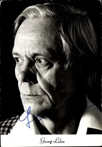 Ak Schauspieler Georg Lehn, Portrait, Autogramm