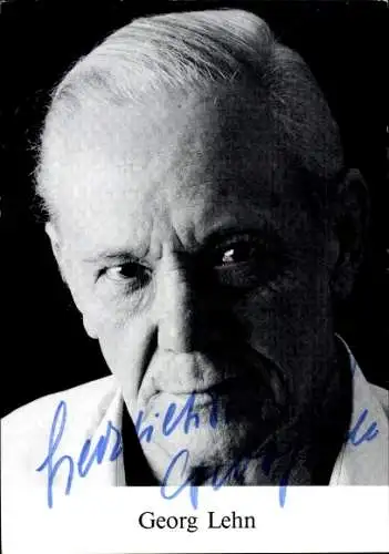 Ak Schauspieler Georg Lehn, Portrait, Autogramm